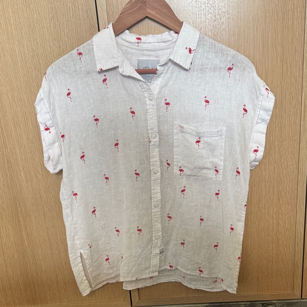 Rails Whitney Flamingo Print dolman shirt
